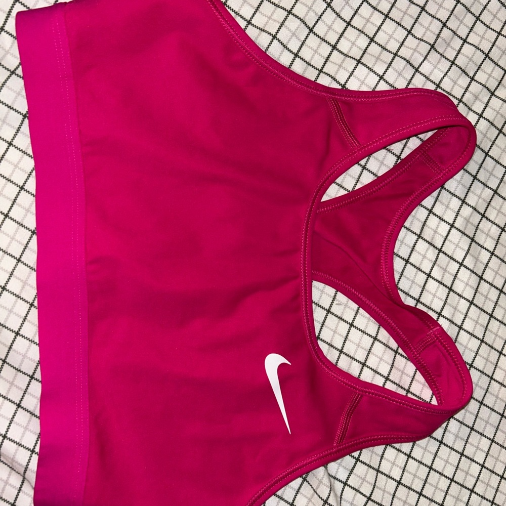 Hot pink sports bra